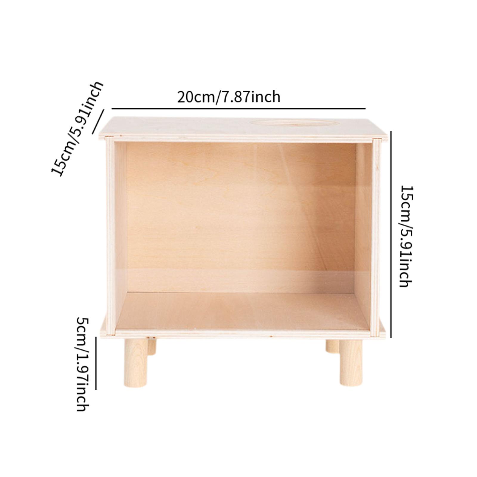 Caja de excavación de hámster de madera, caja de baño de arena para animales pequeños, decoración de jaula para hámster DIY para ratas, gerbiles enanos, refugio para Chinchillas: SCARLET