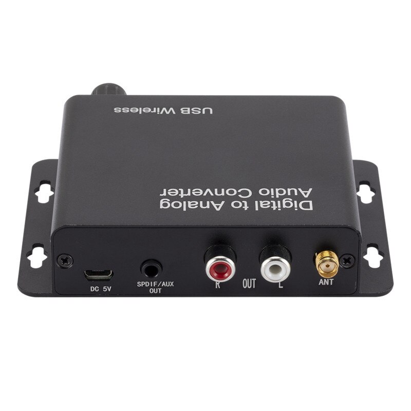 Digital To Analog Audio Converter Amplifier Decoder With 3.5AUX Optical Fiber Bluetooth 5.0 Audio Adapter Receiver
