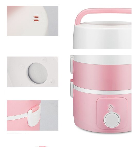 Electric Steamer Three-layer Heating Lunch Box With Timer Function