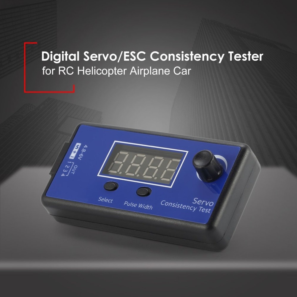 OCDAY Digital Servo/ESC Tester - 4.8-6V - 3 Modes - til RC Helikopter, Fly, Bil
