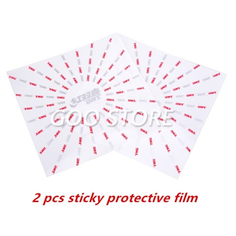 DHS – film de protection en caoutchouc pour tennis de table, ensemble d'accessoires de ping-pong, original, 2 pièces: 2 pcs sticky film