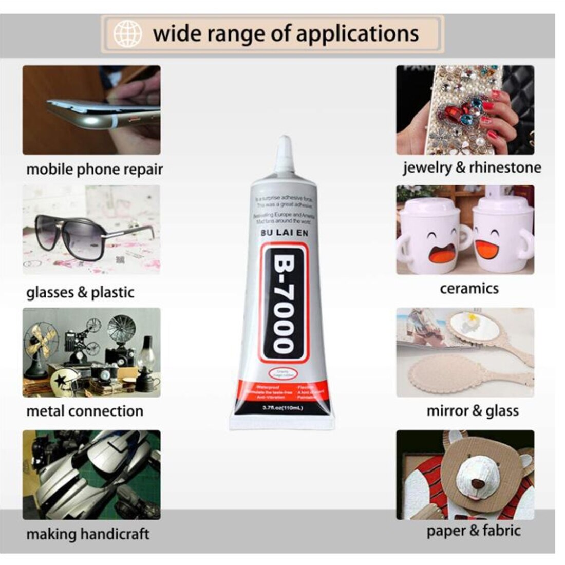 B7000 Glue B-7000 Glue Adhesive B8000 15ml LCD Display Frame Glue for Mobile Phone Screen Bonding Glass Frame Repair Glue