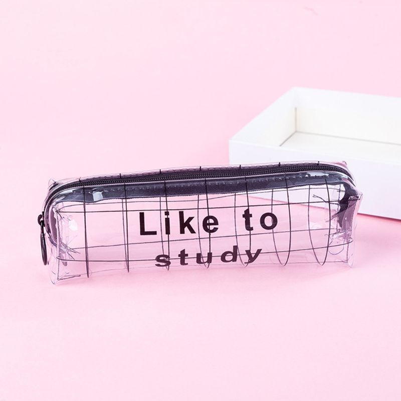 Sterrenhemel hart etui schattige transparante etui schoolspullen: Bordeauxrood