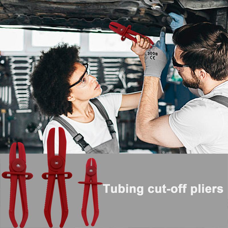 Flexibla slangklämmor tångsats kylvätskeslangar röda linjeklämmor flexibla slangklämmor tångsats slang avklämningstångsats linje