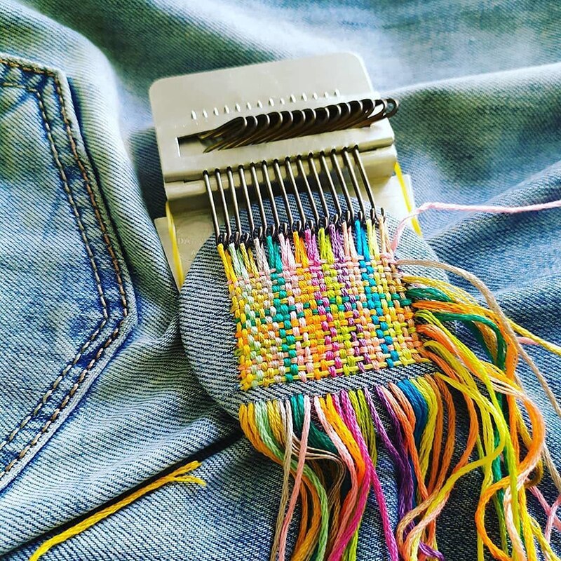5 größen Antike Original Speedweve Typ, DIY Kleine Webstuhl Mender Kleine Webstuhl Für Stopfen Maschine Mit Anweisungen