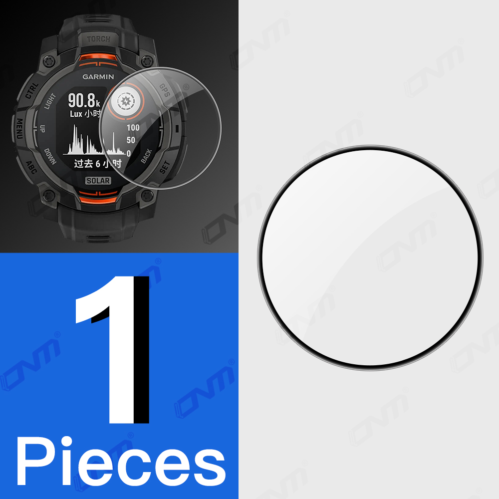 Protetor de tela para garmin instinto 3 amoled & solar 50mm 45mm hd anti-risco cobertura completa película protetora acessórios: XXXL / Cáqui