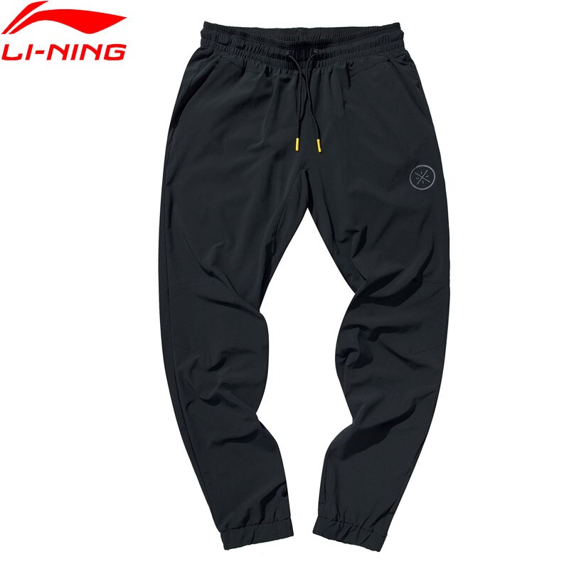 Li-ning serie de pantalones para hombre Wade 88% algodón 12% poliéster 3D guarnición cómoda Drawcord Pantalones deportivos AYKP069 MKY482