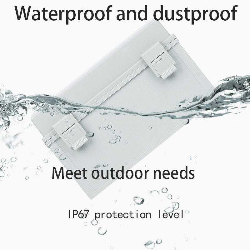 IP67 Wasserdichtes Kunststoffgehäuse mit Haspe, elektrischer Anschlusskasten, versiegelter Schalter für den Außenbereich, Stromgehäuse, Verteilerkästen