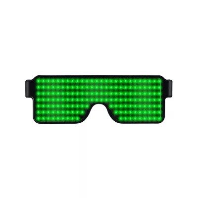 Førte lysemitterende briller dynamisk display briller fest jubel rekvisitter blinds førte briller børn legetøj: Grøn
