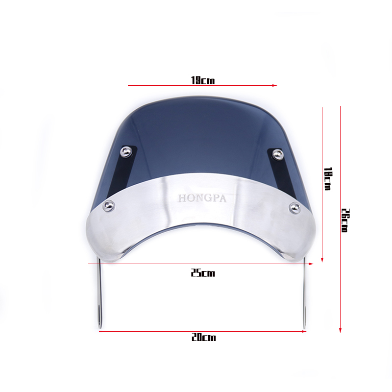 Pare-brise de moto rétro café Racer 5-7 pouces, déflecteur de vent pour Yamaha XJ 400 XJ 600S Diversion XJR 1200