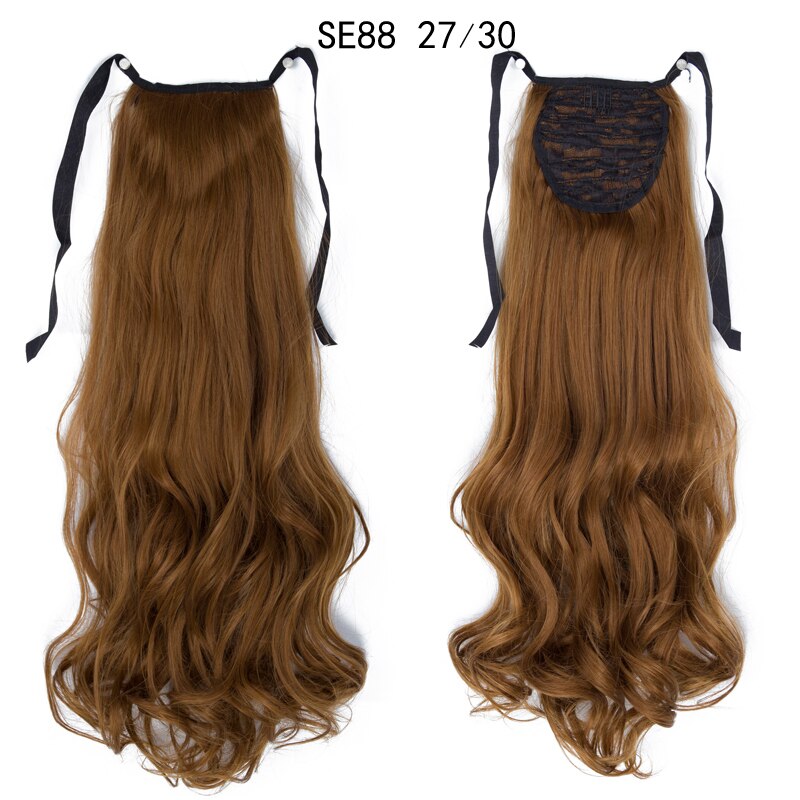 WERD 18 Inches Big Wave Hair Extensions High Temperature Chemical Fiber Hair Extensions White / Black Female