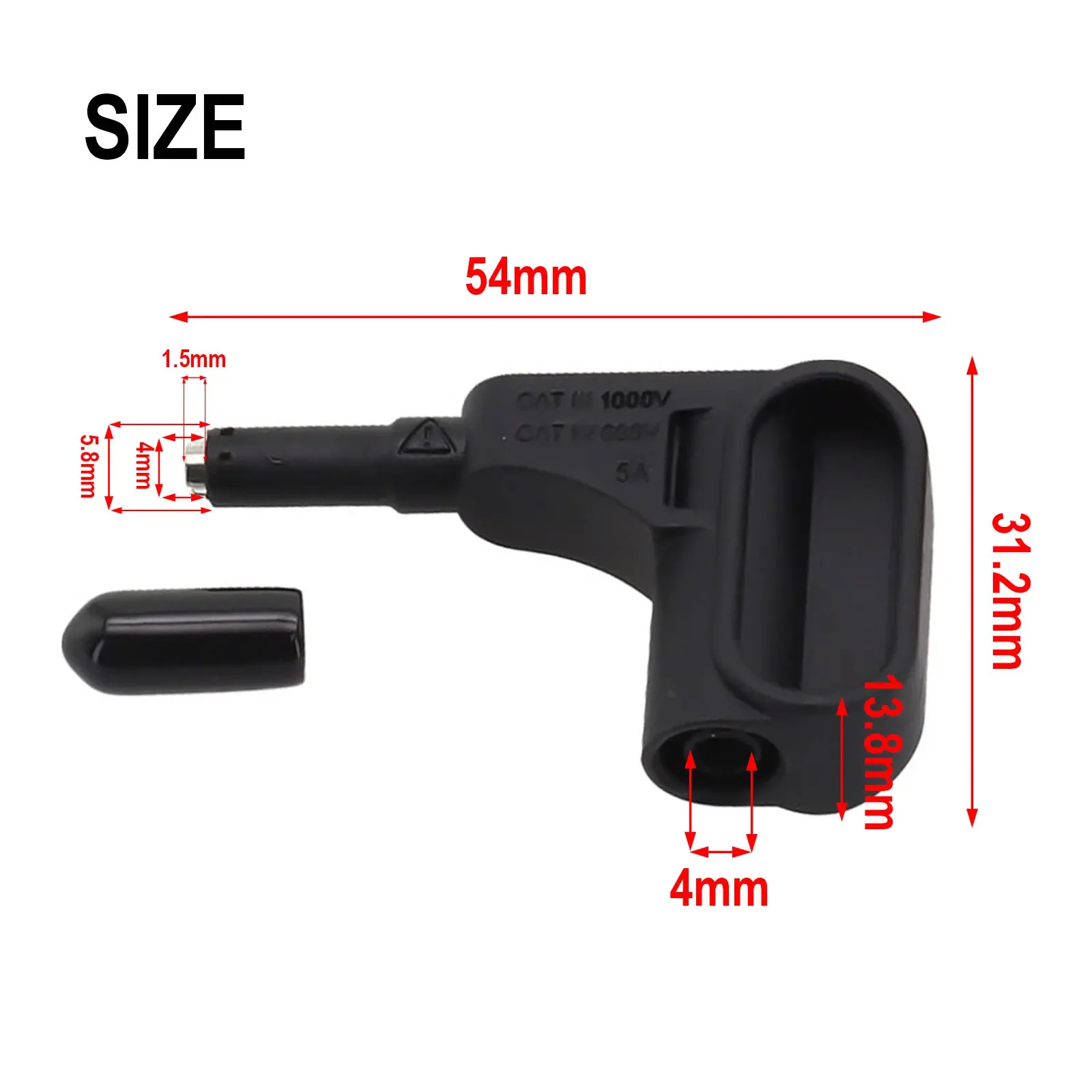 3 -delars magnetisk testprobsats multimetermagnethuvud för 4mm bananspetsar snabbmagnetprobterminal multimetertillbehör verktyg