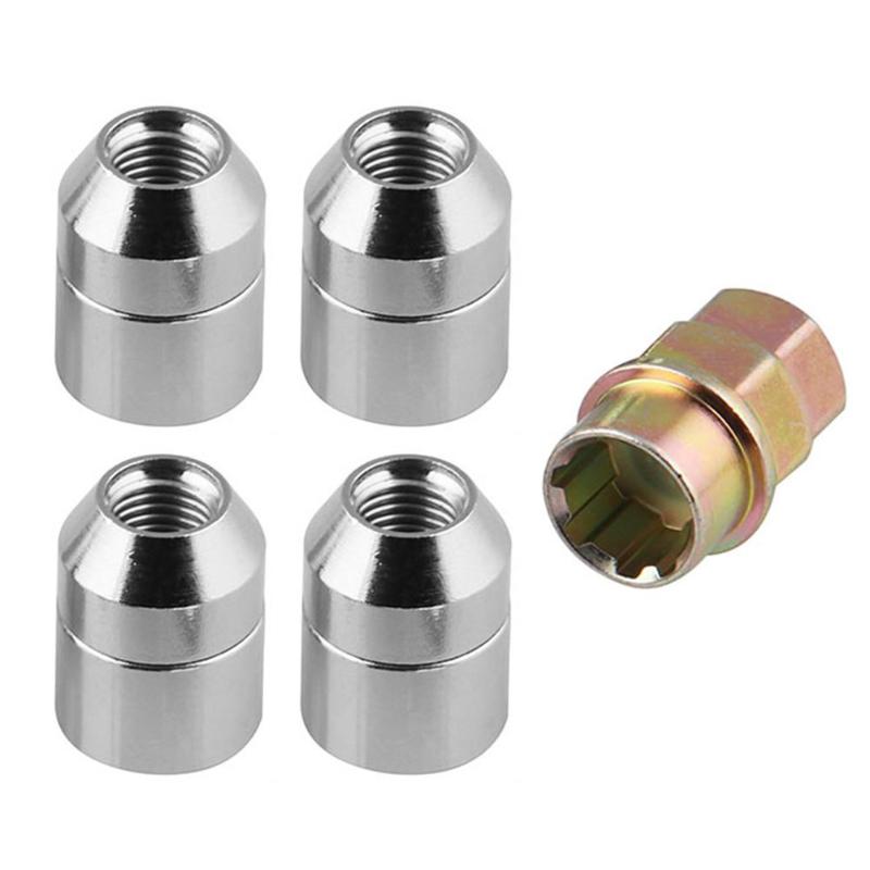 VODOOL, 4 Uds., Tuercas universales para rueda de coche M12x1.5mm, Tuercas antirrobo de seguridad cónicas de 60 grados, juego de accesorios de neumáticos con 1 llave