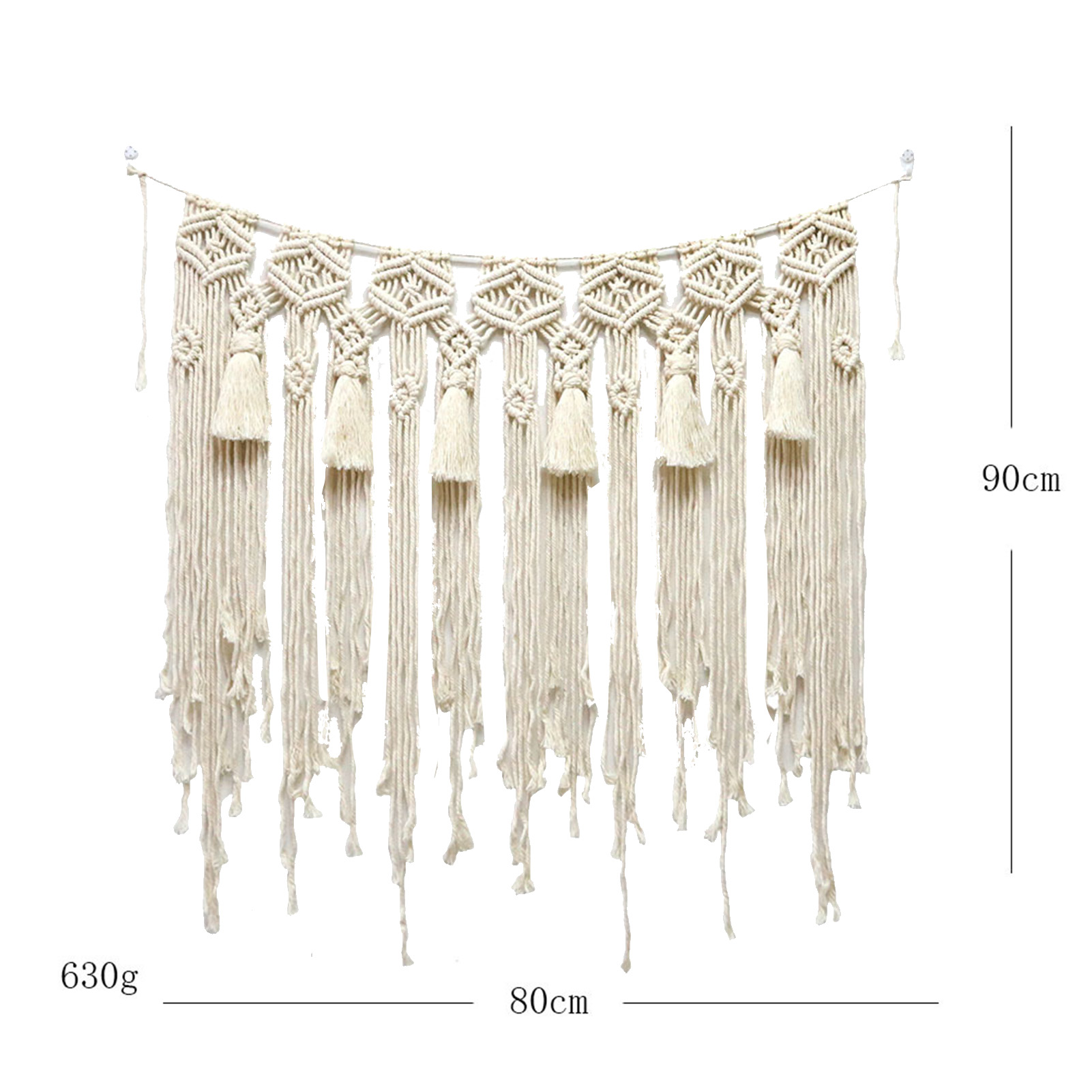 Home Decoration Bohemian Macrame Woven Wall Hanging Boho Room Geometric Tapestry Nordic Art Beautiful Apartment Room Decor: 80x 90cm