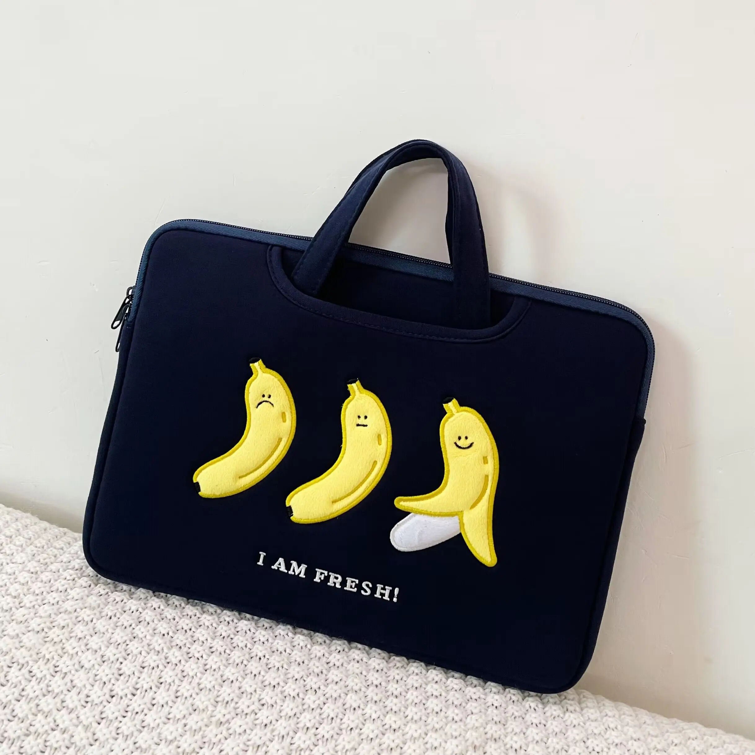 Cute Laptop Handbag For Ipad Pro11 Macbook Air 13.6 15.3 Pro13.3 14 16 Xiaomi Lenovo 15.6 Inch Shockproof Notebook Pouch: 15" / dark green