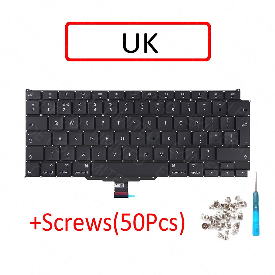 A2179 Keyboard EU UK US English FR French SP Spanish DE German Italian Danish for MacBook Air Retina 13" A2179 Year