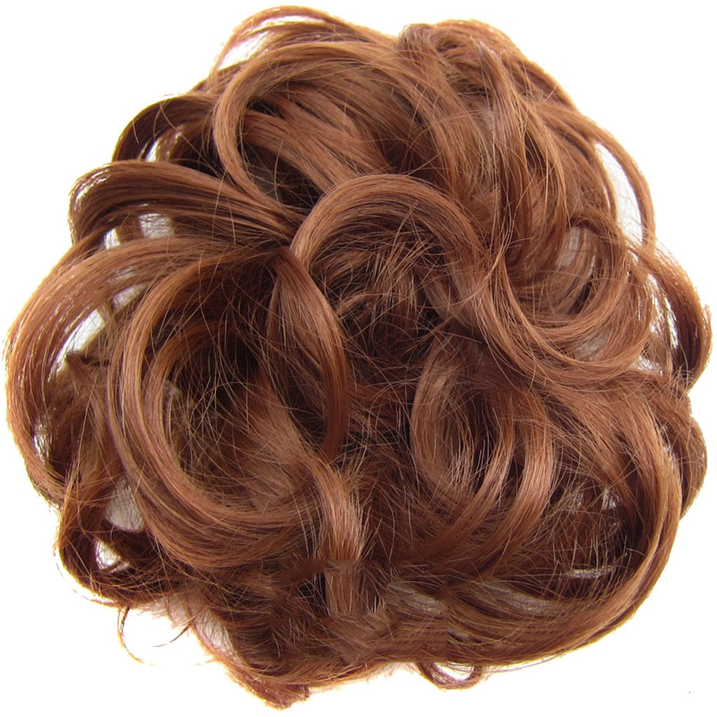 Hair Circle Wigs Synthetic Hair Ring Messy Wrap For Hair Extension Donut Curly Elastics Women Hairs Tail Ponytail Accessory