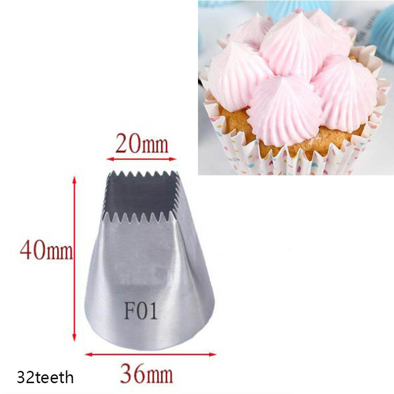 Utensílios de confeitaria, ponta de confeiteiro, bicos para cobertura, 1 peça, tamanho grande, ferramentas de decoração de bolo, quadrado, acessórios de cozimento