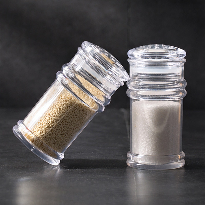 Kök plast krydda salt peppar shakers krydda burk kan grill krydda burk flaskor cruet behållare