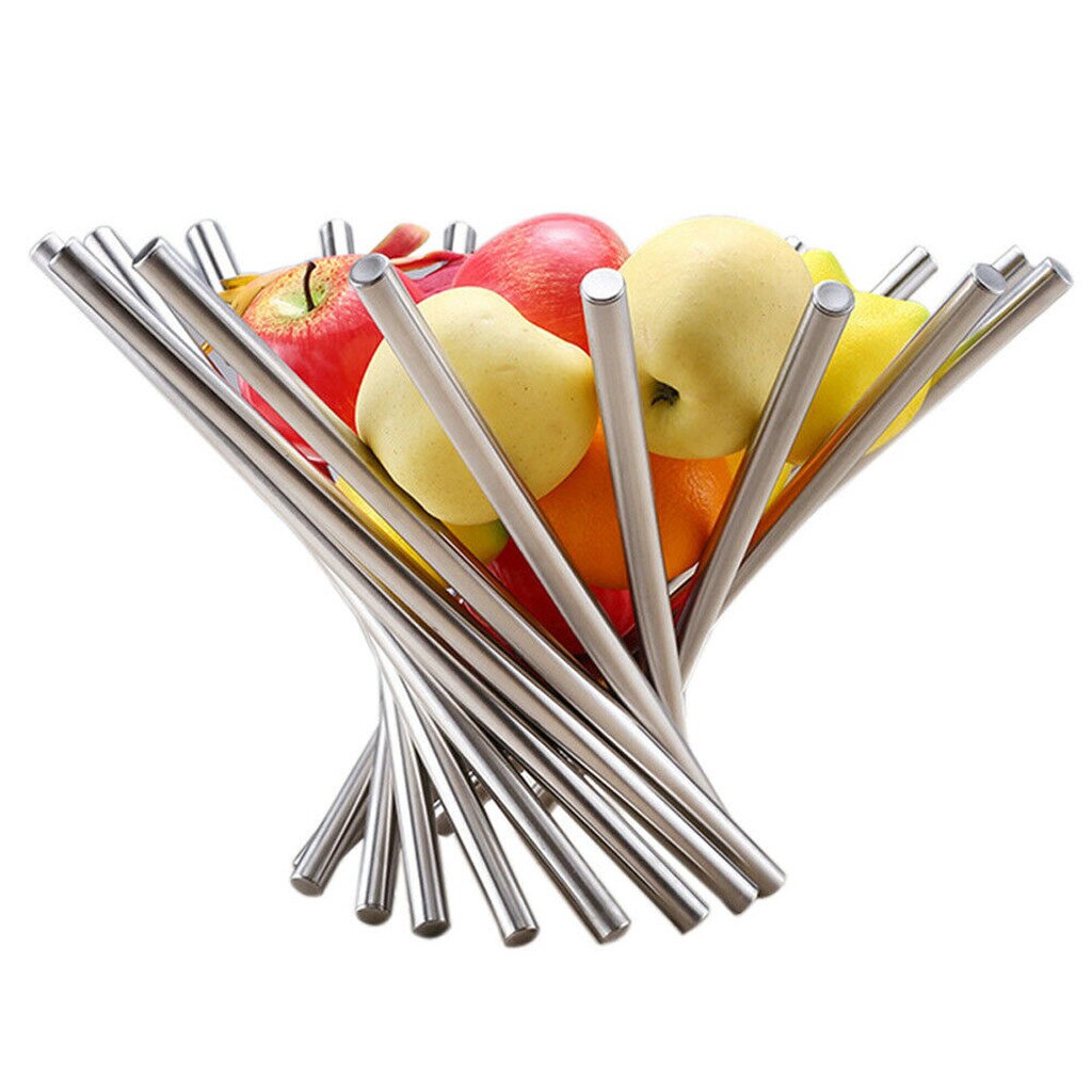 Roestvrij Staal Fruitmand Creatieve Mode Fruitschaal Hoge Materialen Rvs Fruit #25