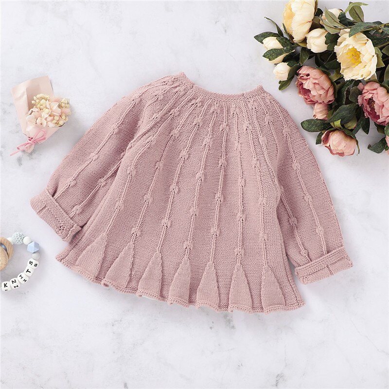 Baby Girl Knit Vest Truien Effen Kleur Single-Breasted Losse Versie Lente Truien Tops Kleding