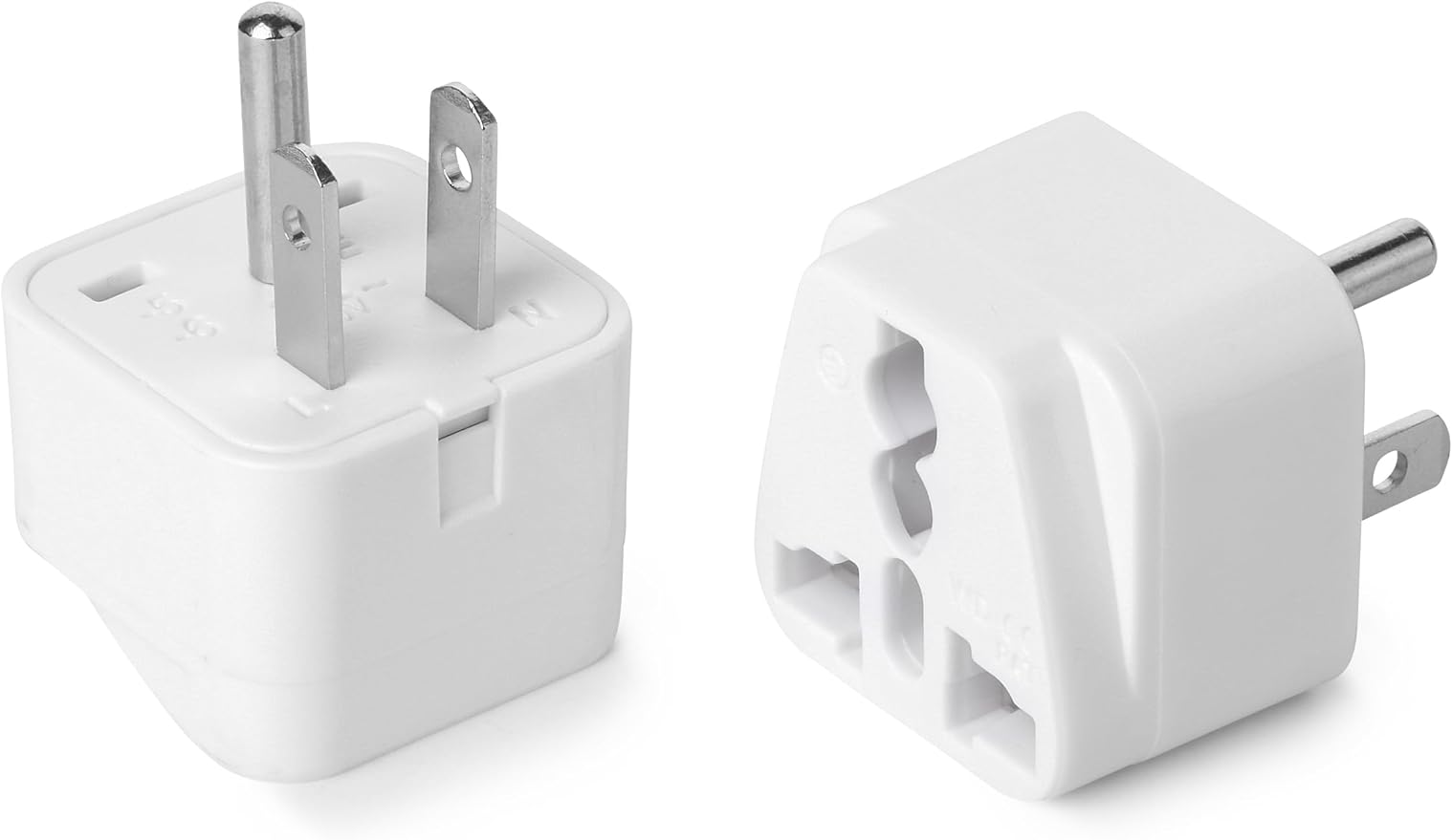 European Plug Adapter, 2 pc, Travel Adapter, US to EU Adapter, Electrical Adapters, Converter Plug