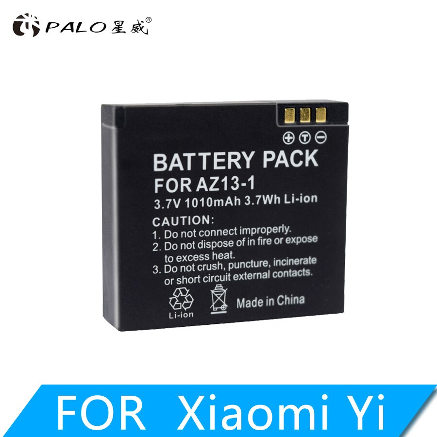 AZ13-1 1010mAh Battery with USB Charger for Xiaomi Yi, Action Camera Spare Battery original action camera battery: 1pcs battery