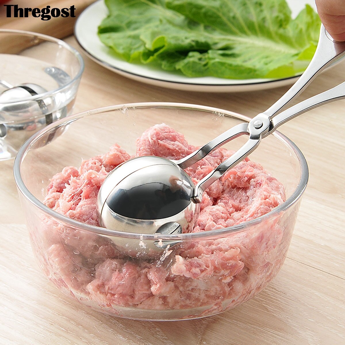 Stainless Steel Meatball Press Maker Meatball Fish Ball Clip DIY Fish Meat Rice Ball Maker