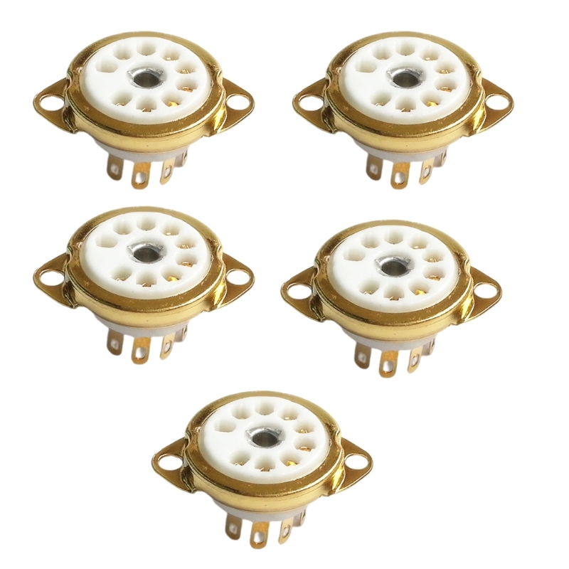 5pcs Ceramic Tube Socket 9PIN Tube Socket 9-Pin Vacuum Tube Socket for 12AX7,12AT7,12AU7,ECC83,ECC82,E88CC 6922: Red