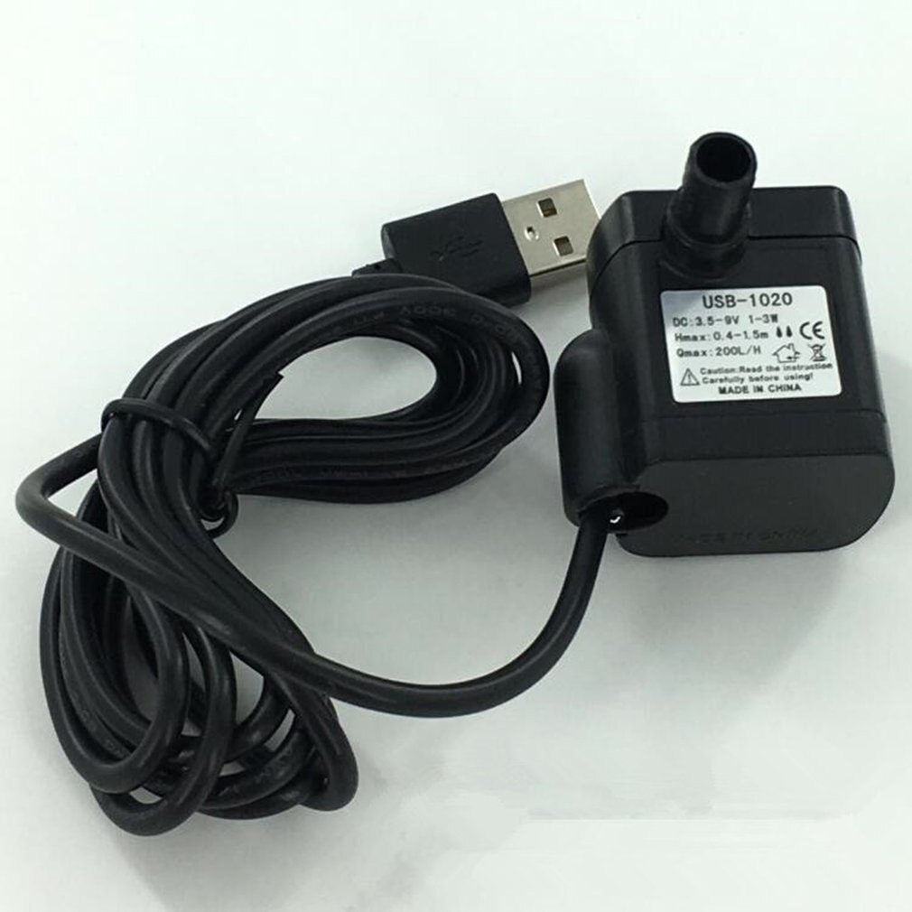 Usb-1020 Micro Dompelpomp Dc3.5V-9V 3W Aquarium Fish Tank Fontein Pond Pomp