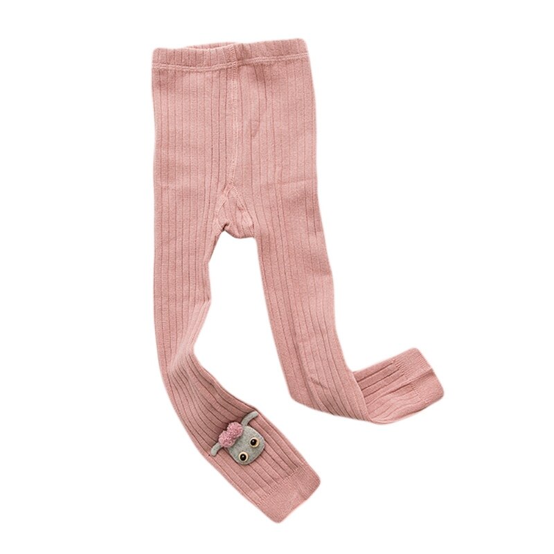 Mallas para niña, pantalones gruesos de invierno para niña, pantalones con cintura elástica, mallas térmicas con dibujos animados: Rosa / L
