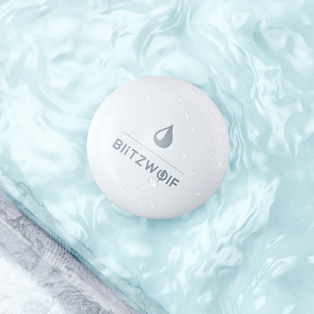 Blitzwolf Smart Home Zigbee Waterlek Sensor Smart Flood Detector Alarm Detecteren Real-Time App Alert Kennisgeving IP64 Waterdicht