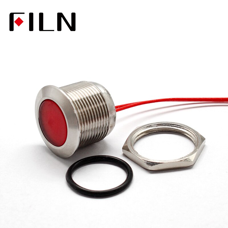19mm led waterproof lights indicator light signal light 12v 220v 110v 24v