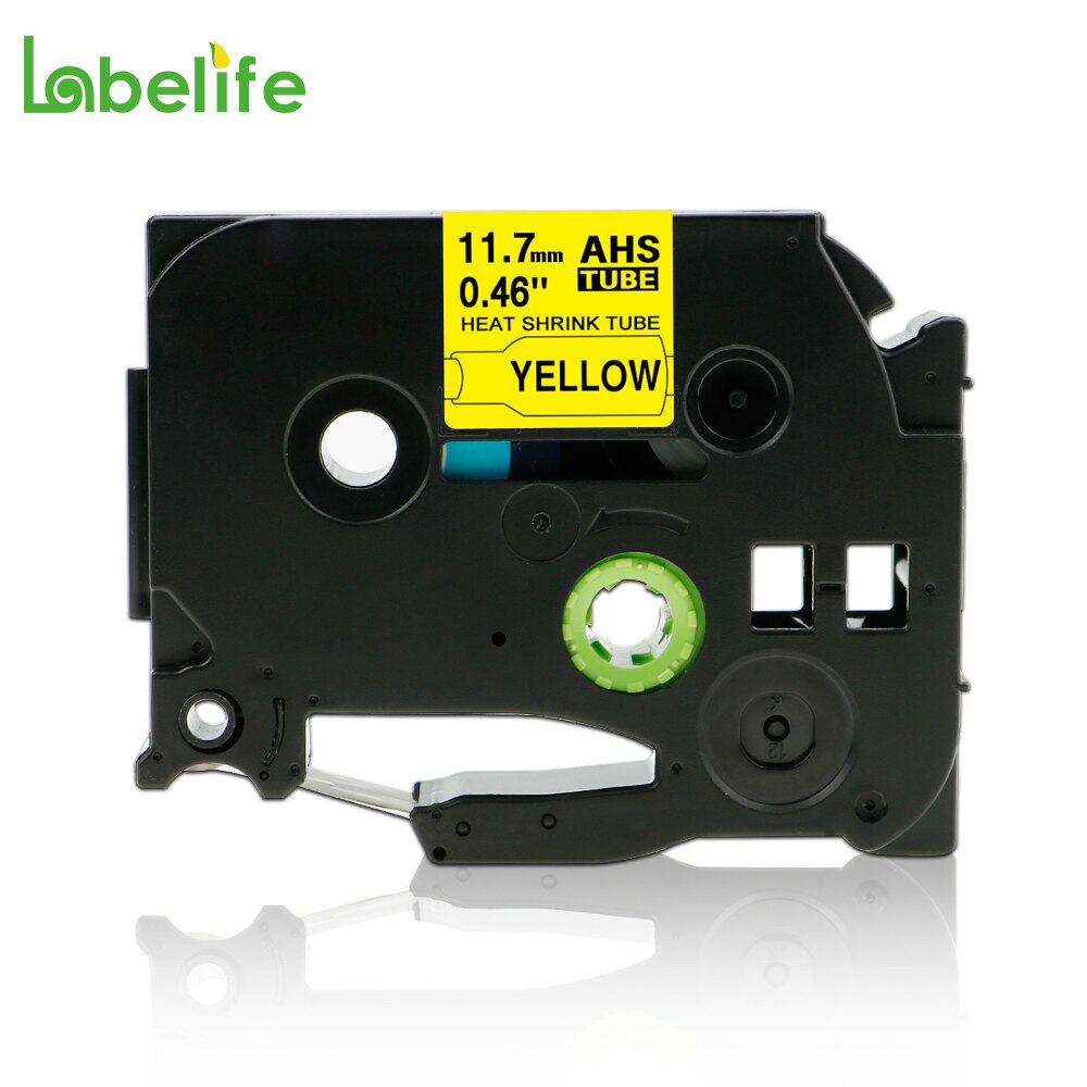 Labelife HSe-631 AHS-631 Black on Yellow Heat Shrink Tube Compatible with Brother Label Printers PT-E300 and PT-E500