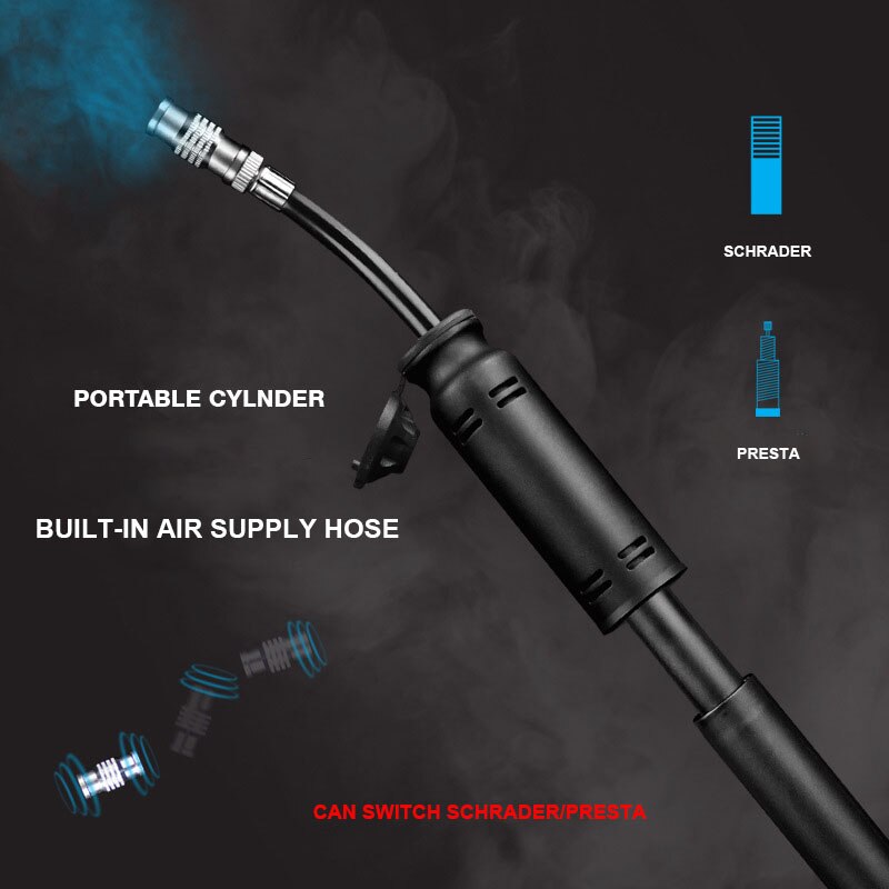 Wild man draagbare mini fietspomp mtb hoge druk plastic fiets handpomp fietsaccessoires pompe velo 110 psi