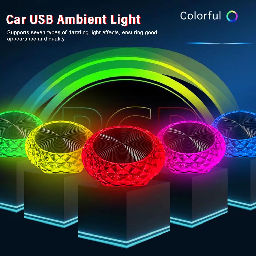 Mini lámparas LED de ambiente decorativas, luz ambiental LED USB portátil para ambiente Interior automático sin modificación