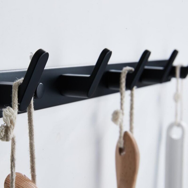 Badkamer kapstok hanger handdoekhaak wandhanger deur achter kapstok 5 haken -wit