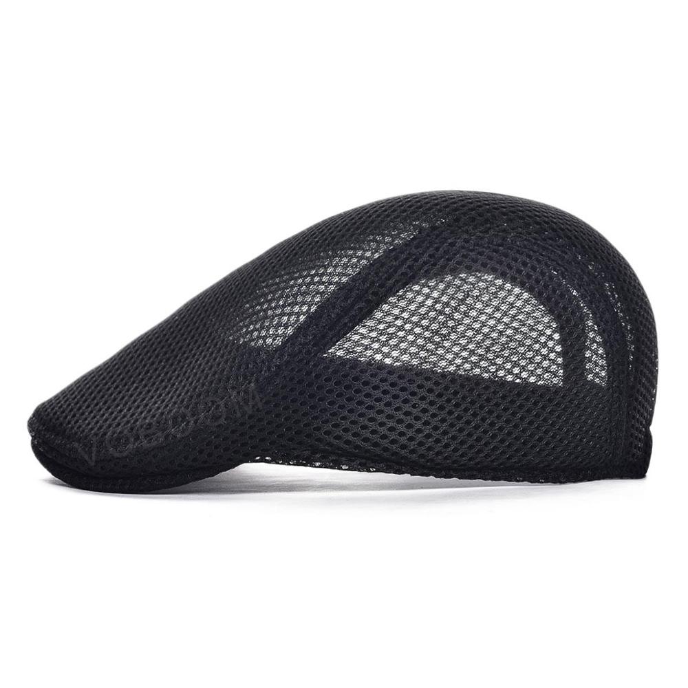 VOBOOM Summer Flat Cap for Men Mesh Cabbie Newsboy Women Gatsby Hat Beret Ivy Caps Man Breathable Headpiece 126