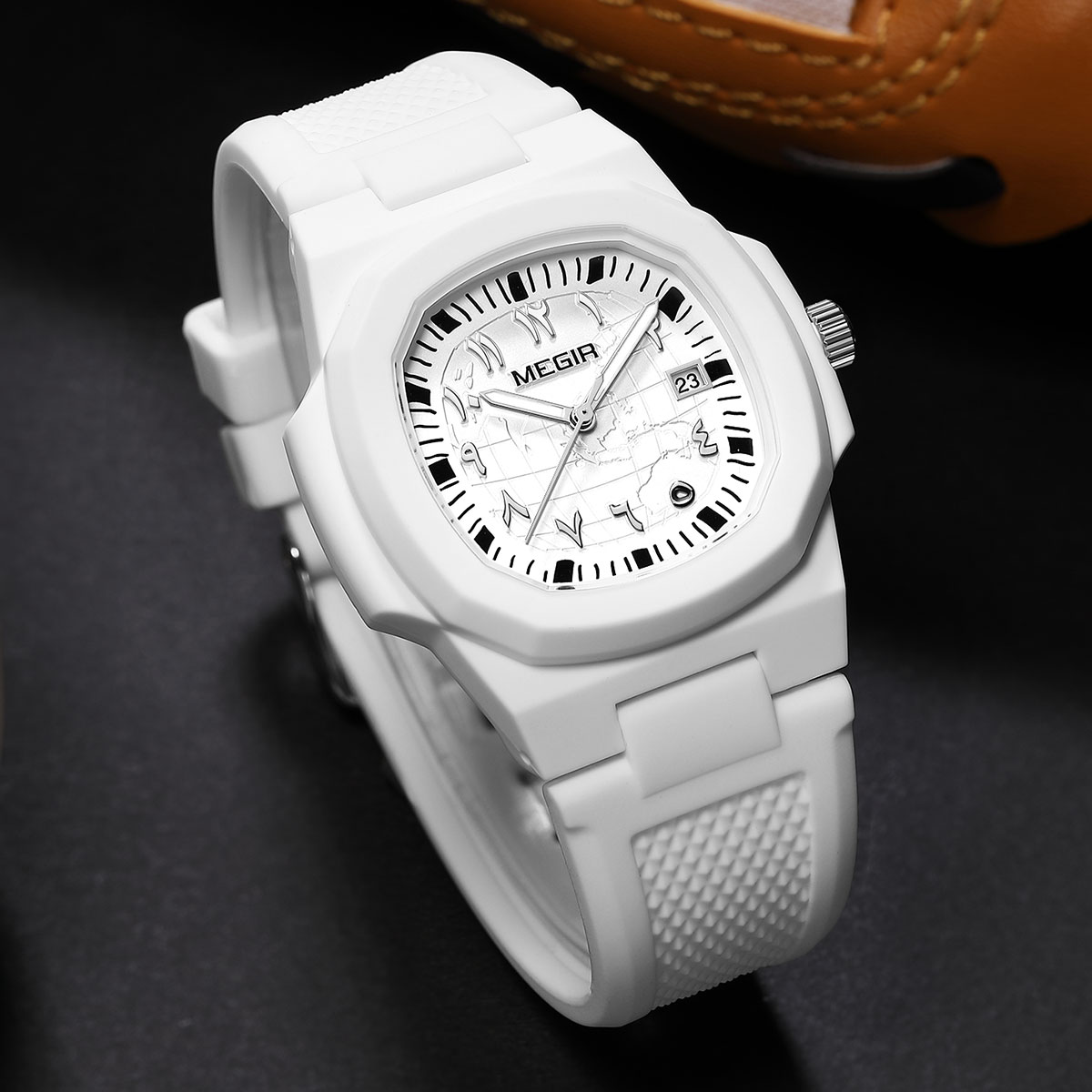 Megir topmerk luxe horloge voor heren 30 atm waterdicht datumweergave siliconen band sportief quartz polshorloge relogio masculino