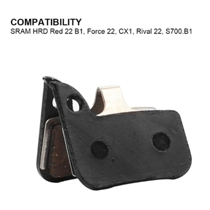2Pairs Organic MTB Bike Brake Pads Cycling Road Bicycle Resin Disc Brake for SRAM HRD Red 22 B1 HRD Force 22 HRD CX1