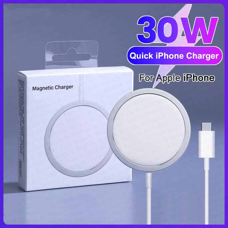 Apple Magsafe Original drahtloses Ladegerät für iPhone 16 15 14 13 12 11 Pro Max X XS XR 8 Plus Schnell ladung Typ C Charge Lightning Kabel