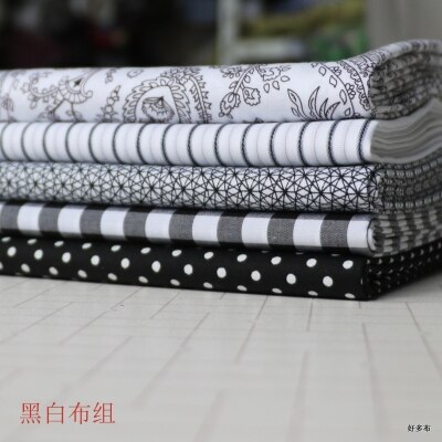Tecidos de algodão estampados, 25cm * 25cm * 5 peças, tecidos de costura, acolchoados para patchwork, bordado, faça você mesmo, acessórios de bonecas artesanais: 4