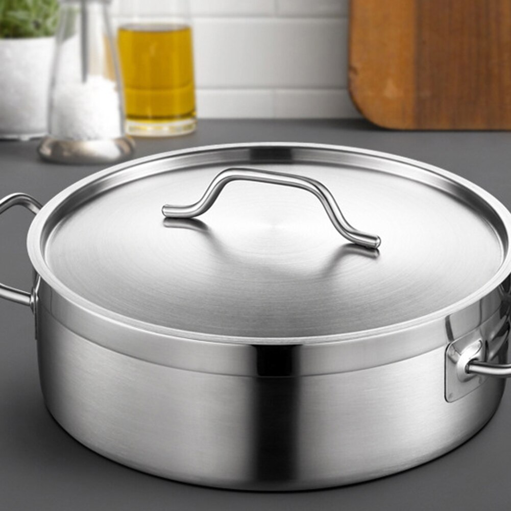 Stainless Steel Handle Cooking Pot with Lid Dutch Oven Gas Stove Induction Soup Milk Cooking Pot Kitchen Pots Cookware