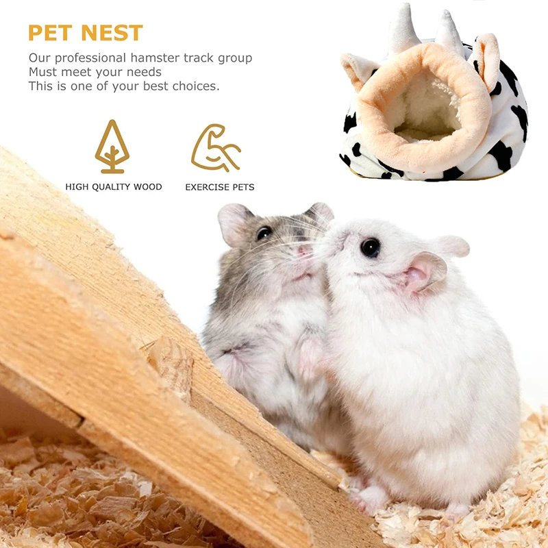 Jaula suave y cálida para hámster, cama para mascotas, hamaca para ratas, cerdo, ardilla, casa de invierno, nido de terciopelo, cama cálida para dormir, artículos para mascotas pequeñas