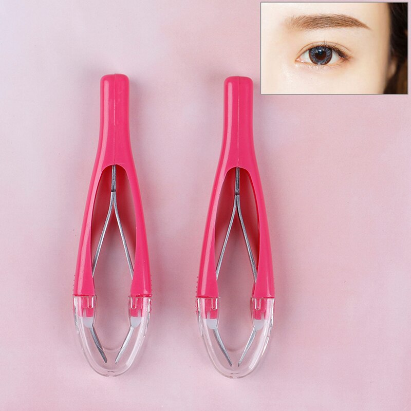 1Pc Automatically Eyebrow Tweezers Retractable Stainless Steel Slant Tip Hair Removal Eyebrow Tweezer Makeup Tool