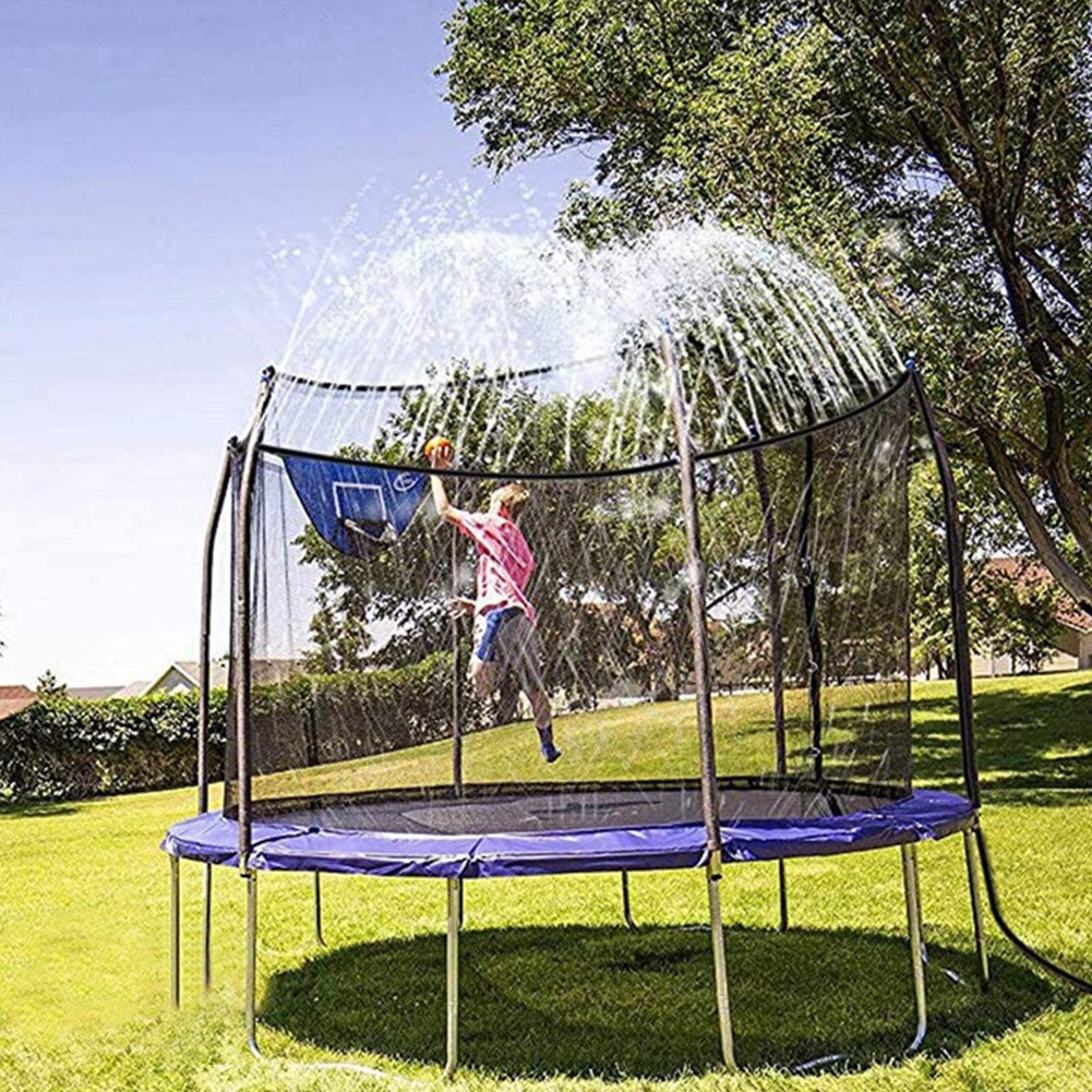 Summer Trampoline Sprinkler Outdoor Garden Yard Water Park Game Toys Sprayer Backyard Cooling Watering Accessories