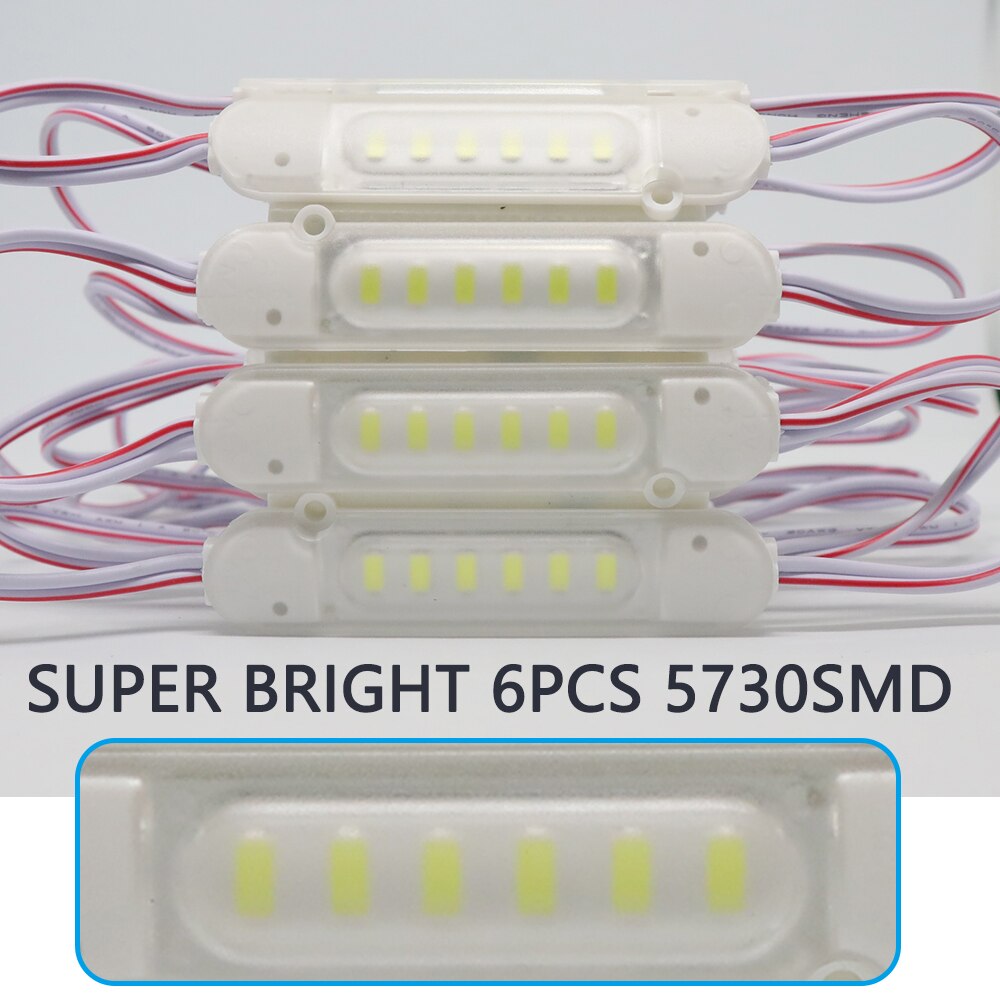 12V LED Module 5730 6leds 1.6W Injection LED Module Lighting IP65 Waterproof For Advertisement 20PCS/lot