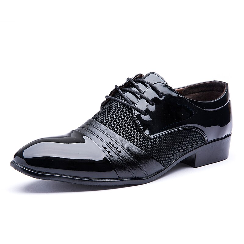 Chaussures plates respirantes pour hommes, chaussures de mariage à bout pointu, nouvelle