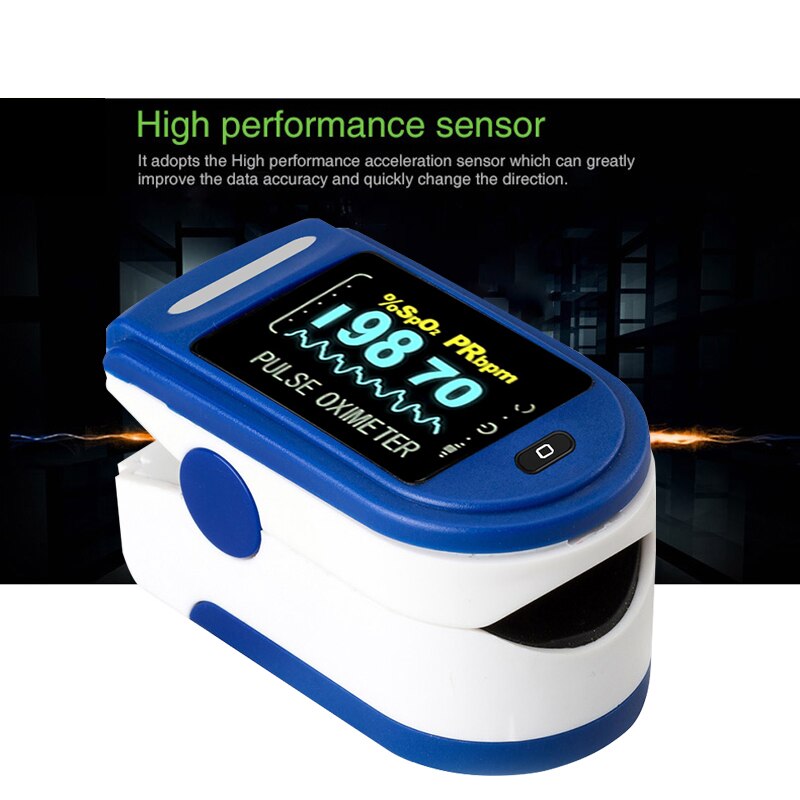 Medidor de medição do sensor de oxigênio no sangue para casa esportes oxímetro de dedo oximetr