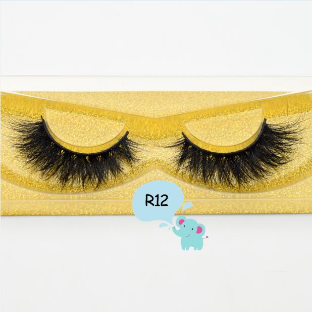 Visofree Mink Eyelashes 3D Mink Lashes Thick HandMade Full Strip Lashes Cruelty Free Korean Mink Lashes Natural False Eyelashes: R12